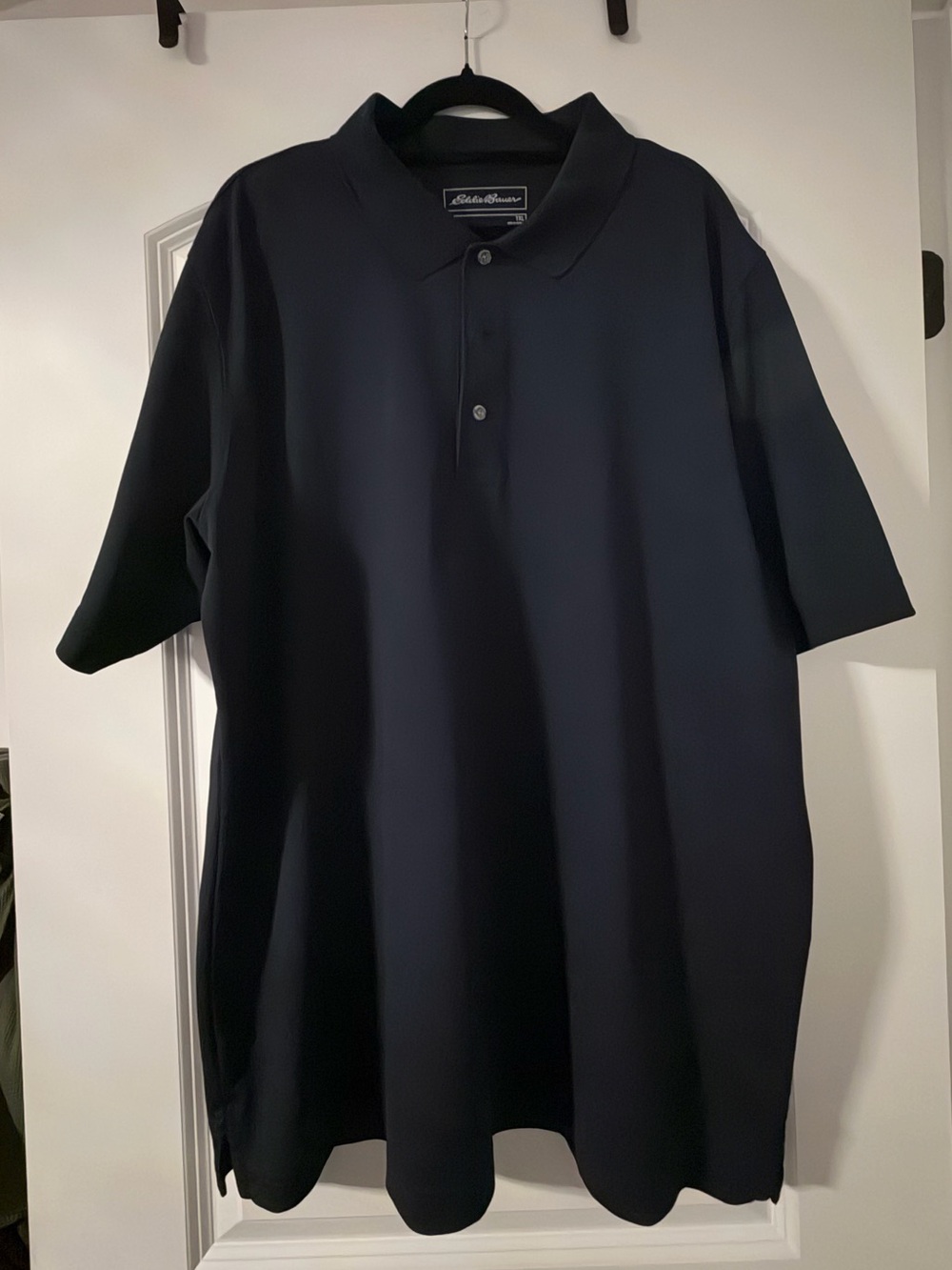 Eddie Bauer Menโs Polo Golf Shirt Navy Blue Tall XL (TXL) Like New
